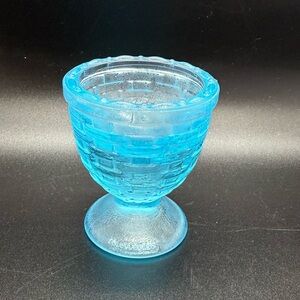 Vintage Longaberger Blue Glass Egg Cup